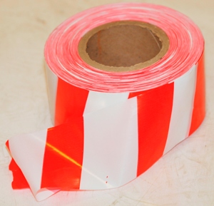 Лента для ограждений ЛО-250 "ЗЕБРА"  (красно-белая) 75 мм (по 250 м) 50 микрон
