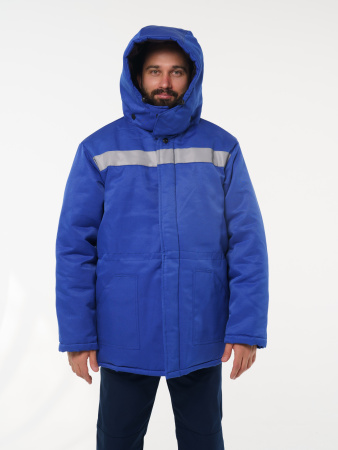 Куртка мужская зимняя Кур710 ткань смесовая, цвет васильковый СОП