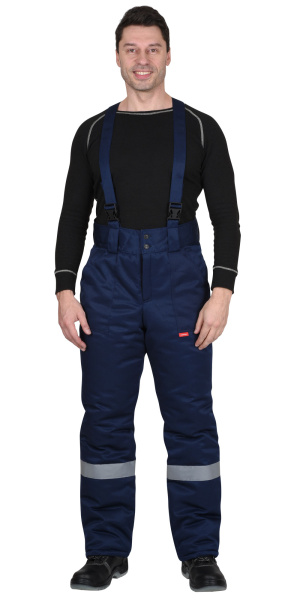 Костюм "Рост-Арктика"зимний: курт.брюки, синий с васильковым и СОП 50мм  (ЧЗ)