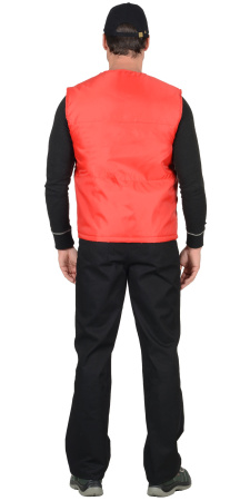 Жилет "КАССИР" утеплённый, красный  (ЧЗ)