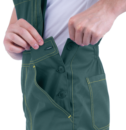 Костюм КМ-10 ЛЮКС летний, зеленый-желтый (Куртка+полукомбинезон) (ЧЗ)