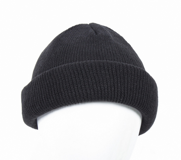 Шапка трикотажая, черная
