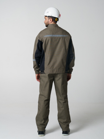 Куртка рабочая мужская №116 хаки, черный, ткань Канвас