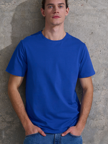 Футболки МУЖСКИЕ Elastane синяя