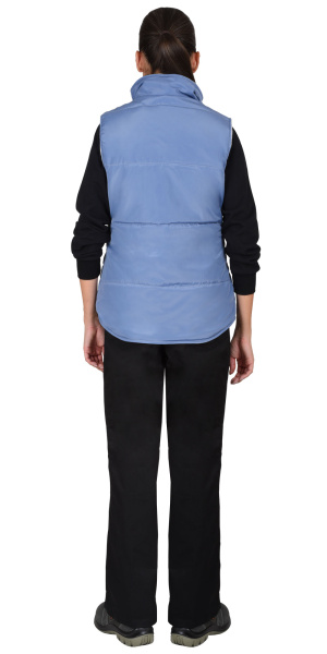 Жилет "SNOW" св.голубой с молочной  подкладкой флис (ЧЗ)