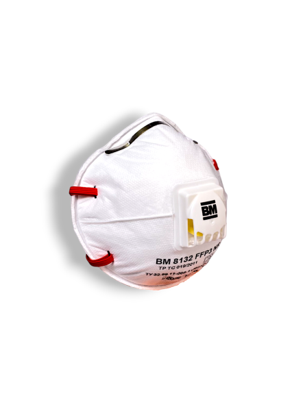 Полумаска фильтрующая для защиты от аэрозолей, чашеобразная, с клапаном выдоха ВМ 8132 FFP3 NR D