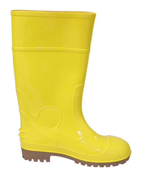Сапоги ПВХ НМС КЩС с металлоподноском, мужские, высота 38 см Желтые Step