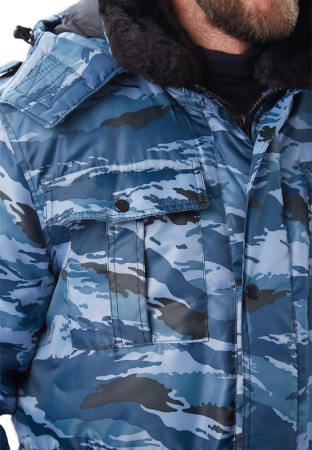 Куртка мужская "Охрана " зимняя кмф серый "вихрь" (ЧЗ) КУР606-К029 URSUS