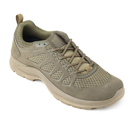 Полуботинки текстиль, микрофибра, подошва ПУ, резина, оливковые ELKLAND мод. 178D