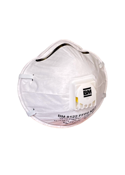 Полумаска фильтрующая для защиты от аэрозолей, чашеобразная, с клапаном выдох ВМ 8122 FFP2 NR D