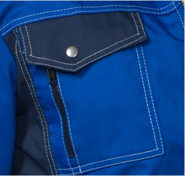 Костюм "Гранд" летний:  куртка, полукомбинезон синий с васильковым (распродажа) (ЧЗ)