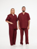 Костюм рабочий универсальный №104 (куртка, брюки) бордо, ткань смесовая