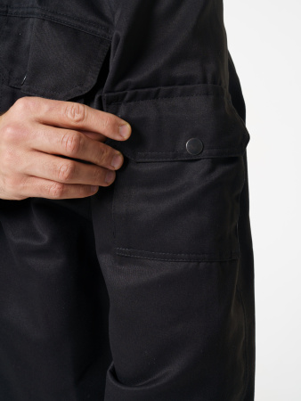 Костюм рабочий мужской №106 (куртка, брюки) черный, ткань Твил