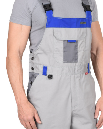 Полукомбинезон "Стан": св.серый со сред.-серым и васильковым (ЧЗ) Распродажа