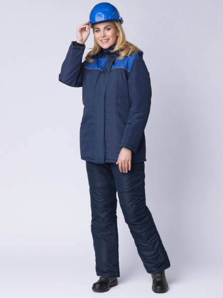Куртка зимняя женская Сакрин (тк.Таслан,135), т.синий/васильковый