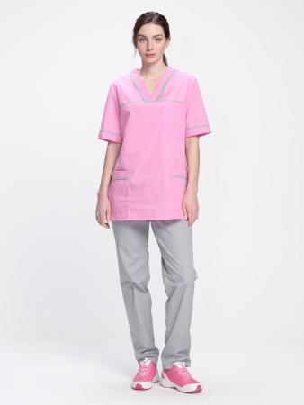 Костюм женский Ирис (тк.ТиСи), ярко-розовый/серый (ЧЗ)