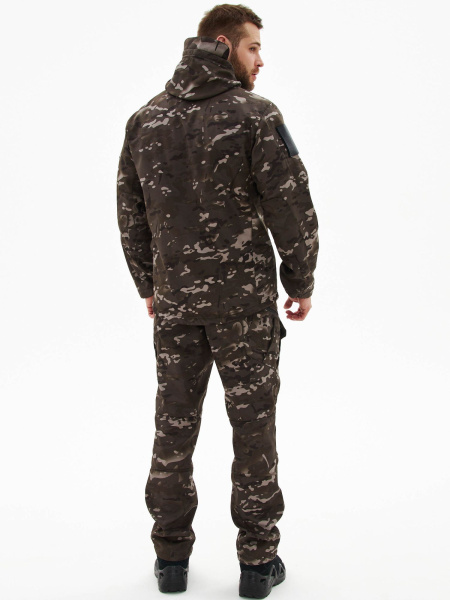 Костюм "ВЕПРЬ" куртка/брюки, цвет: кмф "Мультикам черный", ткань: Полофлис