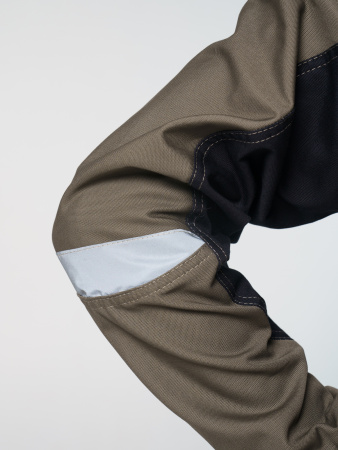 Куртка рабочая мужская №116 хаки, черный, ткань Канвас