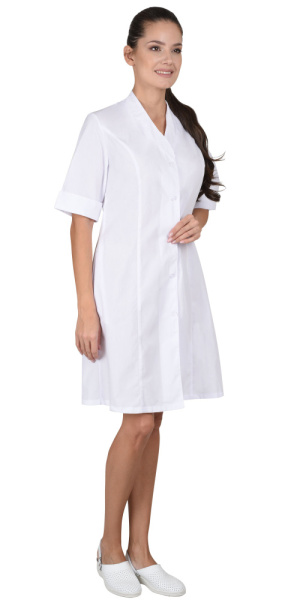 Халат "Палермо" женский белый (ЧЗ)