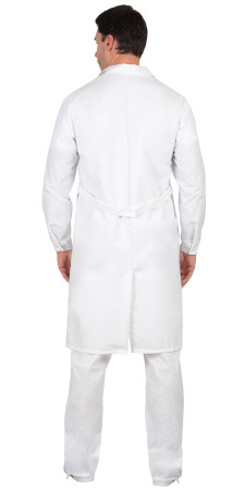 Халат х/б бязь, мужской белый СИРИУС