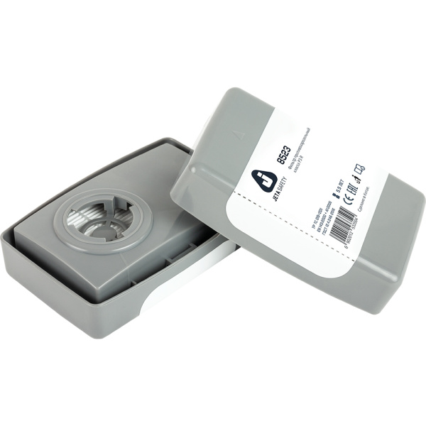 8523 (6521P3R-Hard) Фильтр Jeta Safety противоаэрозольный класса P3 R закрытого типа в пластиковом корпусе, в упаковке 2 шт